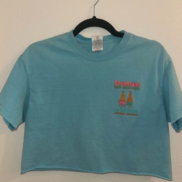 Cone Heads Ice Cream Crop Top, turquoise - Picture 1 of 6
